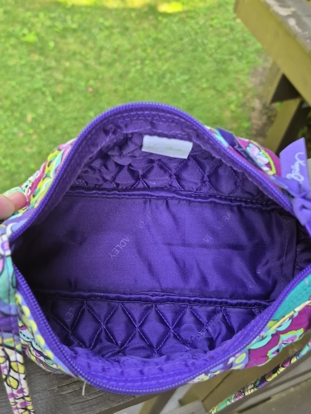 Vera Bradley Heather Frannie Crossbody Bag Purse Retired 2013 Paisley - Picture 11 of 12